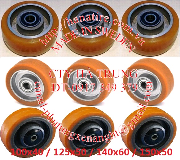 banh do PU xe nang BT