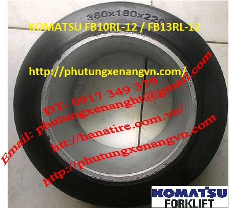 banh lai cao su xe nang komatsu fb13rl-12