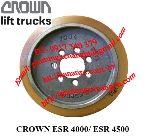 Bánh xe PU xe nâng điện Crown 807557 bánh lái PU, bánh tải, bánh thăng bằng