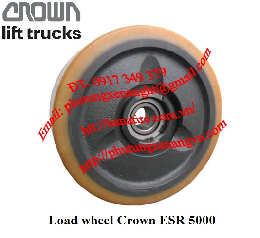 Bánh tải PU xe nang Crown 810574-001, banh xe pu xe nang dien Crown