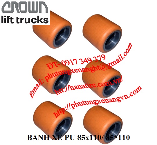 Bánh tải pu Crown 802800 banh xe pu, banh tai pu, banh lai, banh thang bang