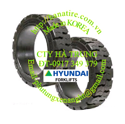 banh xe nang Hyundai 14BR-7, banh xe PU