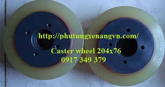 Bánh lái phụ PU 204x76 xe nâng TCM