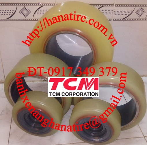 Vỏ xe nâng, vỏ PU xe TCM FRB18-8A, FRHB18-8A, FRB20-8A, FRHB20-8A