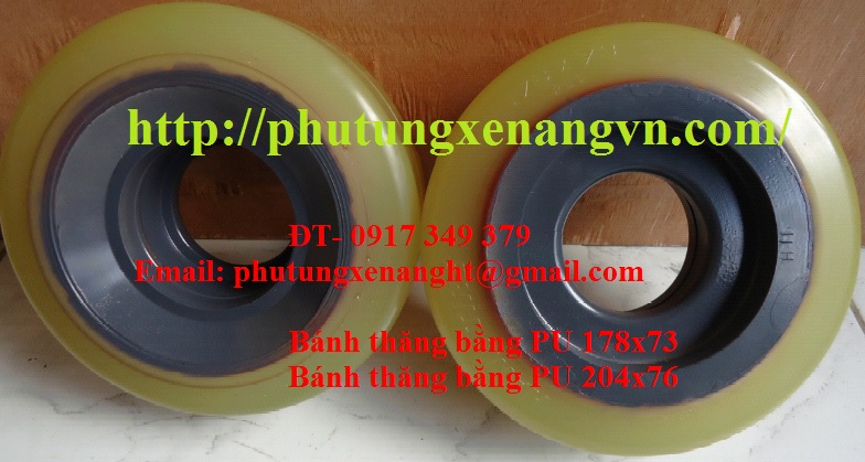 Bánh lái, bánh tải PU xe TCM FRSB14-8, FRSB16-8, FRSB20-8, FRSB25-8
